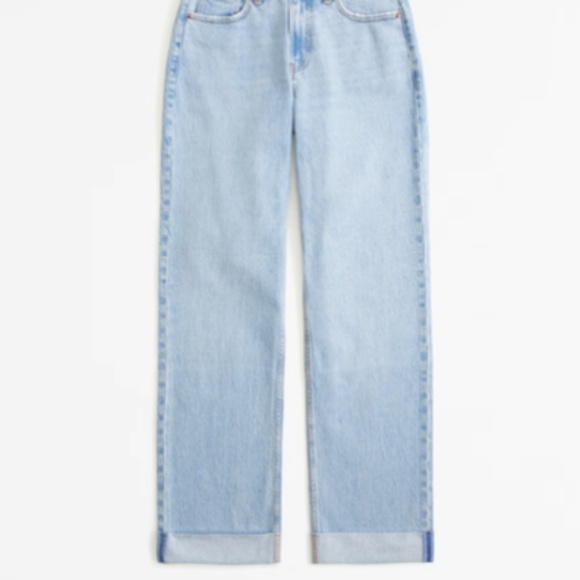 NWT A&F Curve Love Low Rise Baggy Jean - Picture 2 of 10